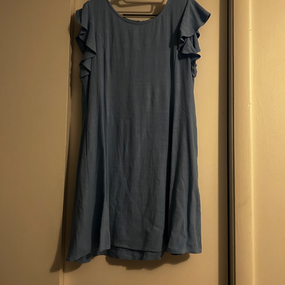 Kori Light Blue Textured Dress